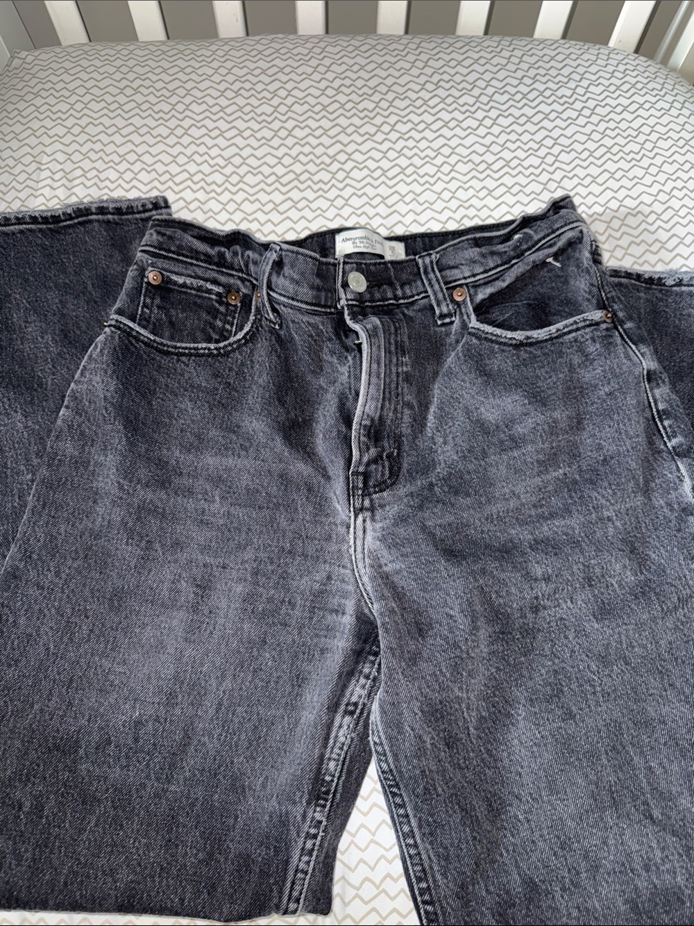 Abercrombie & Fitch Black Washed Relaxed Jeans